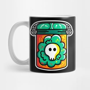 Kawaii Cute Skull In A Jar Mug